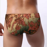 Men's Bikini Underwear Carved Leaves