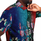 Embossed Gradient Velvet Button Down Shirt