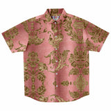 Embossed Gold Velvet Button Down Shirt 9