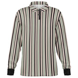 Multicolor Striped Long Sleeve Polo