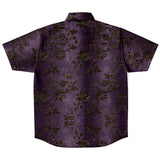 Embossed Black Velvet Button Down Shirt 3