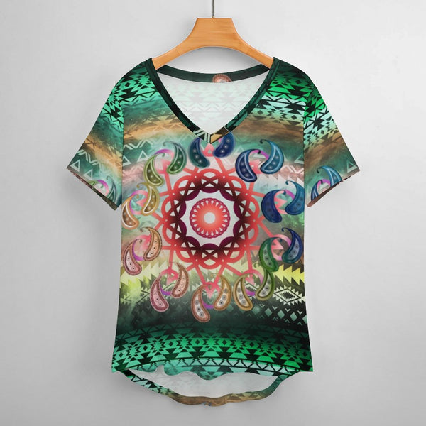 Hippie Faerie V-Neck T-Shirt 9