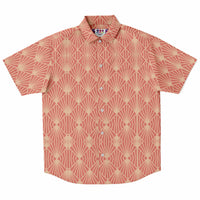 Coral & Peach Pattern Button Down