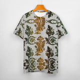 Embossed Pattern Cotton T-Shirt 2