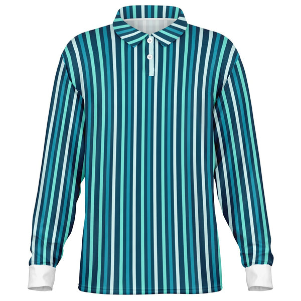 Multi Color Striped Long Sleeve Polo