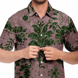 Embossed Sage Velvet Button Down Shirt