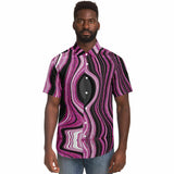 Magenta Liquid Marble Button Down Shirt