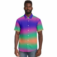 Iridescent Gradient Button Down Shirt