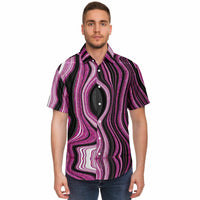 Magenta Liquid Marble Button Down Shirt