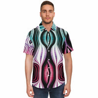 Gradient Liquid Marble Button Down Shirt