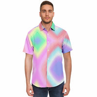 Psychedelic Gradient Button Down Shirt