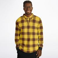 Fall Plaid Long Sleeve Polo