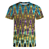 Metallic waves Cotton T-Shirt 2