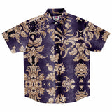 Embossed Champagne Velvet Button Down Shirt 6