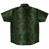 Embossed Black Velvet Button Down Shirt 7