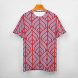 Leaf Pattern Cotton T-Shirt 11