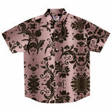 Embossed Black Velvet Button Down Shirt 2