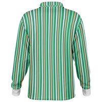 Multicolor Striped Long Sleeve Polo