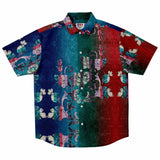 Embossed Gradient Velvet Button Down Shirt