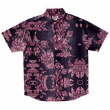 Embossed Pink Velvet Button Down Shirt 9