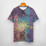 Rainbow Pride Embossed Pattern Cotton T-Shirt