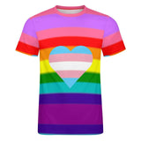 Rainbow Trans Pride Heart Cotton T-Shirt
