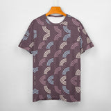 Unisex Half Rainbow Pattern Cotton T-Shirt