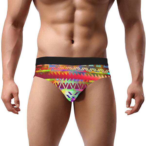 Rainbow Tribal Mid Rise Briefs