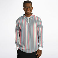 Multicolor Striped Long Sleeve Polo