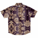 Embossed Champagne Velvet Button Down Shirt 9