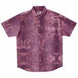 Embossed Pink Velvet Button Down Shirt 4