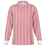 Multicolor Striped Long Sleeve Polo