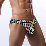 Men's Bikini Underwear Rainbow Argyle 2