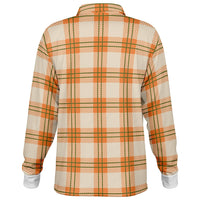 Nature Tunes Plaid Long Sleeve Polo