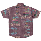 Embossed Lavender Velvet Button Down Shirt 2