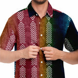 Gradient Velvet Arrow Button Down Shirt 3