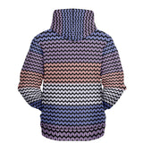 Color Palette Knit Effect Hoodie