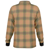 Earth Plaid Long Sleeve Polo