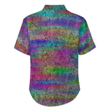Gradient Texture Pattern Faux Linen Button Down Shirt with chest pocket 8
