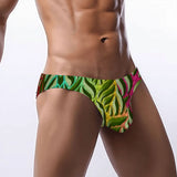 Men's Bikini Underwear leaf pattern embossed 3