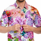 Spring Hydrangea Button Down Shirt