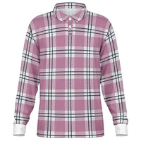 Mod Plaid Long Sleeve Polo