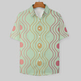 Color Palette Lace Pattern Button Down