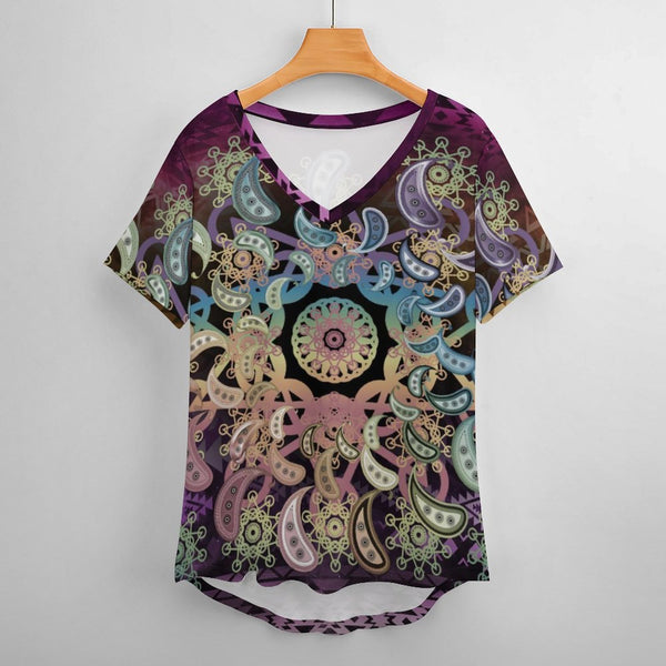 Hippie Faerie V-Neck T-Shirt 8