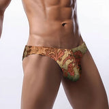 Men's Bikini Underwear Carved Leaves