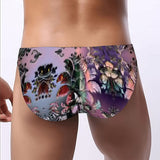 Men's Bikini Underwear Embossed Flower Pattern 1