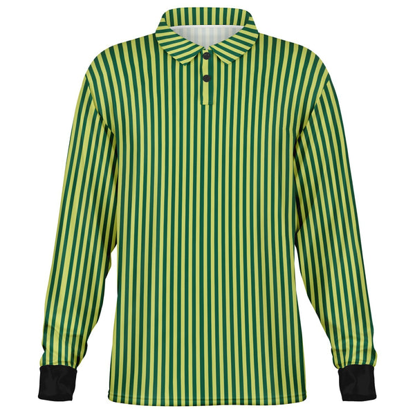 Striped Long Sleeve Polo