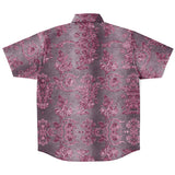 Embossed Pink Velvet Button Down Shirt 5