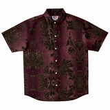 Embossed Black Velvet Button Down Shirt 10