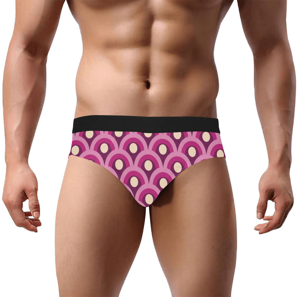 Rainbow Pattern Men's Mid Rise Briefs